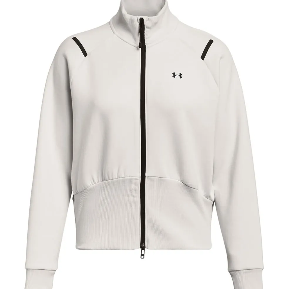 Under Armour Mock Neck Fleece Long Sleeve Sweatshirt in White