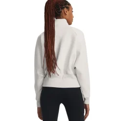 Under Armour Mock Neck Fleece Long Sleeve Sweatshirt in White