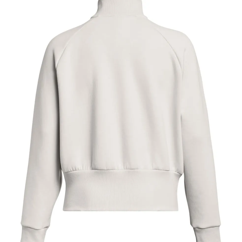 Under Armour Mock Neck Fleece Long Sleeve Sweatshirt in White