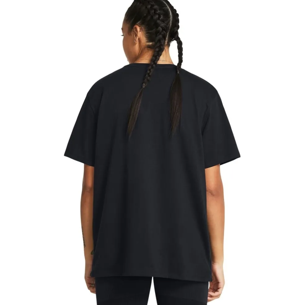 Under Armour Oversize Fit Crew Neck Short Sleeve T-Shirt in Black