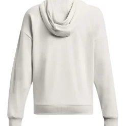 Under Armour Project Rock Hooded Long Sleeve Sweatshirt in White