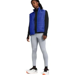 Under Armour Qualifier Tight Logo Running Pants in Grey