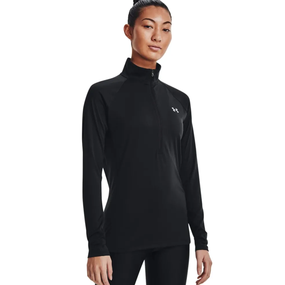 Under Armour Reflective Tech 1/4 Zip Top in Black