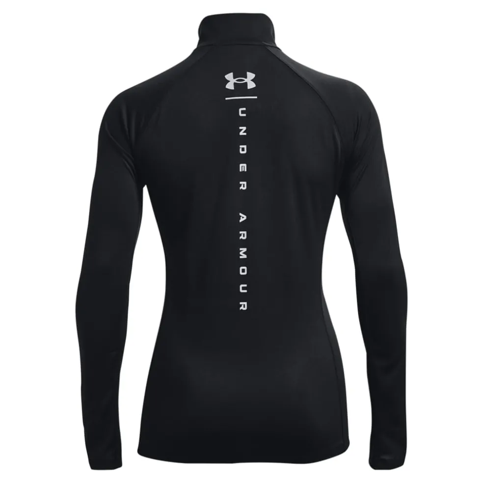 Under Armour Reflective Tech 1/4 Zip Top in Black