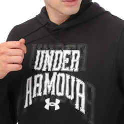 Under Armour Rival Terry Graphic Hoodie in Black