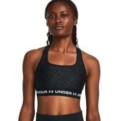Under Armour Scoop Neck Compression Fit Bra in Black