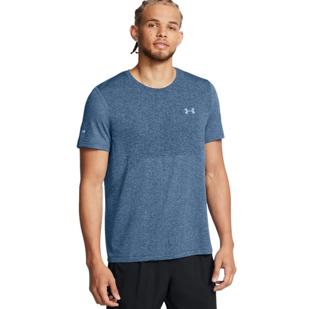 Under Armour Seamless Stride T-Shirt in Blue