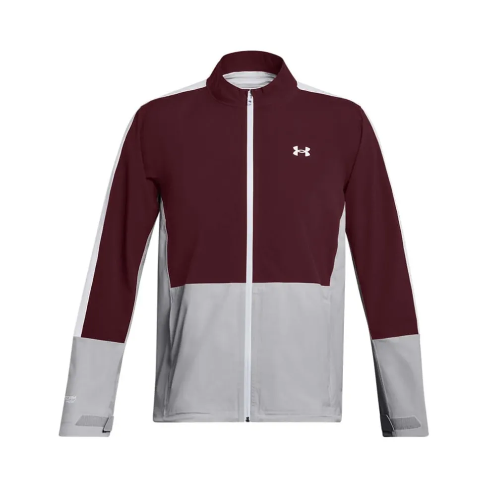 Under Armour Stormproof 3.0 Waterproof Jacket in red maroon