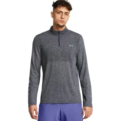 Under Armour Stride Zip Neck Regular Fit Sweatshirt in Purple