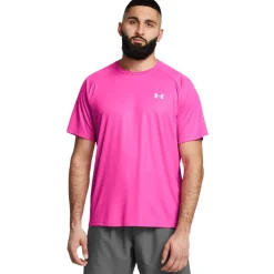 Under Armour Tech Emboss T-Shirt in Pink