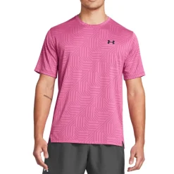 Under Armour Tech Vent Geotessa Short Sleeve T-Shirt in Pink