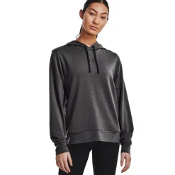 Under Armour Terry Hooded Relaxed Fit Sweatshirt in Grey