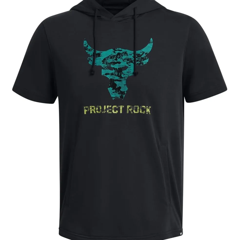 Under Armour Terry Large Genie Hooded Sweatshirt in Black