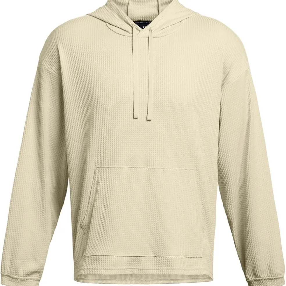 Under Armour UA Rival Hooded Relaxed Fit Sweatshirt in Beige