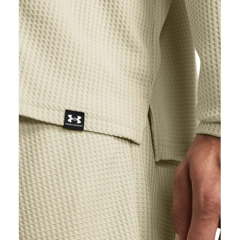 Under Armour UA Rival Hooded Relaxed Fit Sweatshirt in Beige