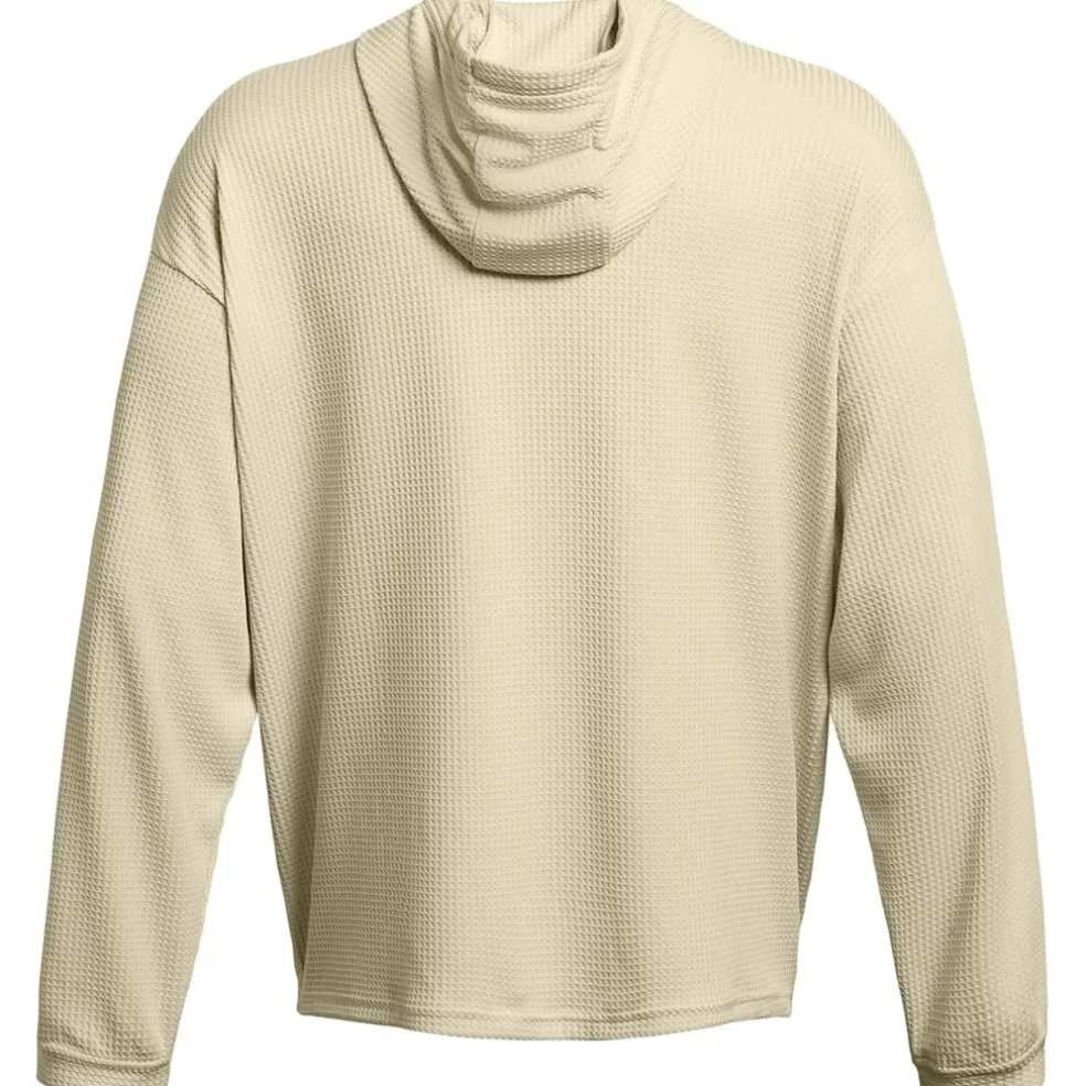 Under Armour UA Rival Hooded Relaxed Fit Sweatshirt in Beige