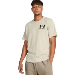 Under Armour UA Rival Terry Crew Neck T-Shirt in Brown