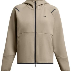 Under Armour Unstoppabl Hooded Fleece Jacket in Brown
