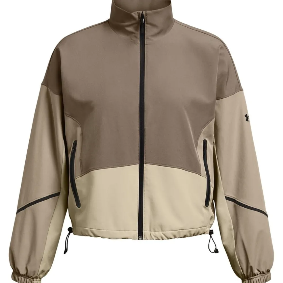 Under Armour Unstoppable High Neck Performance Jacket in Brown