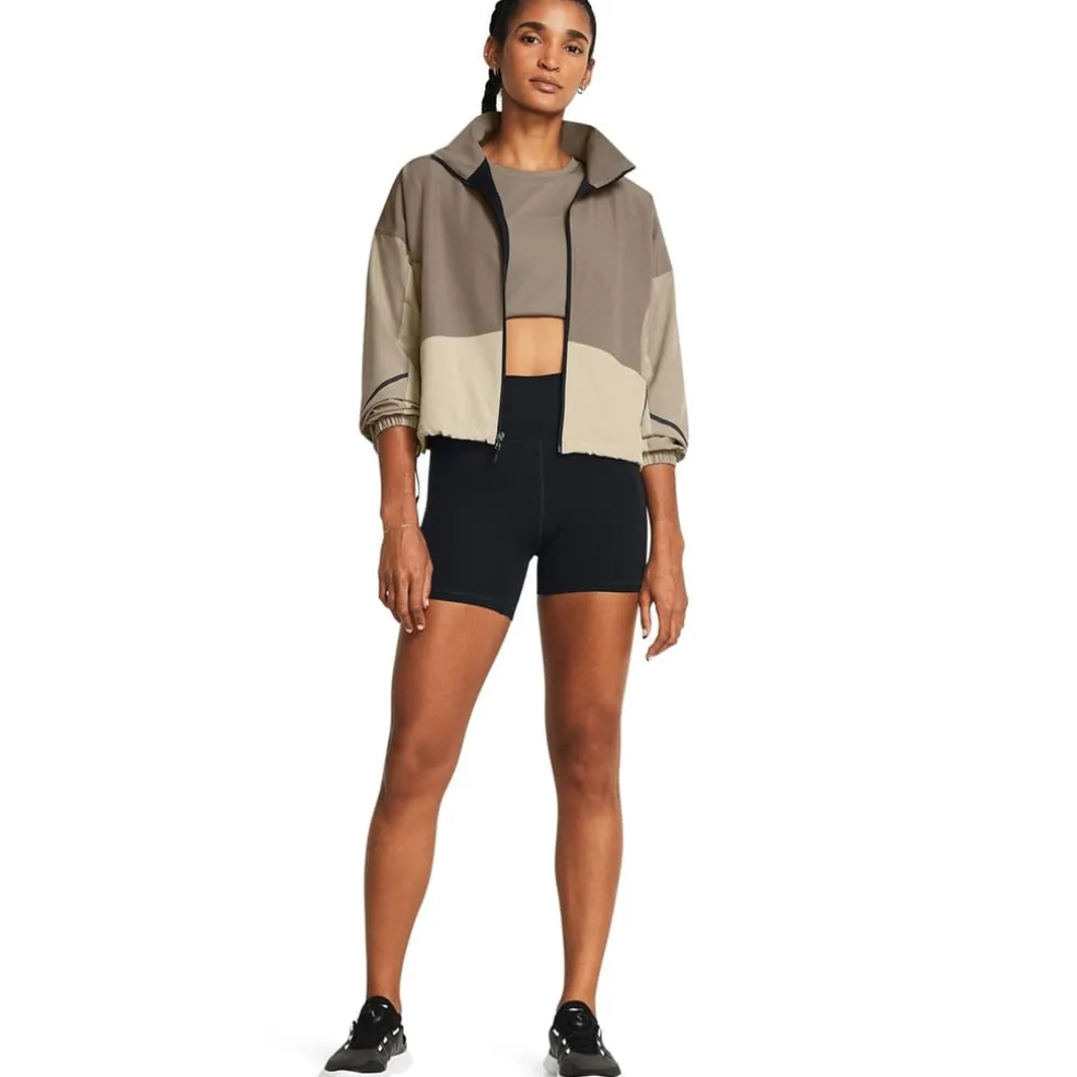 Under Armour Unstoppable High Neck Performance Jacket in Brown