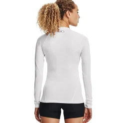 Under Armour Womens Armour Ua Hg Authentics Comp Ls Gym Top in White