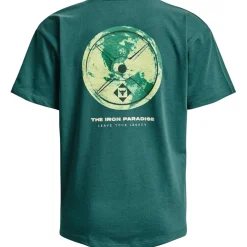 Under Armour Womens Armour Ua Pjt Rock Globe Ss Gym Top in Green