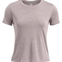 Under Armour Womens Armour Ua Launch Camo Shortsleeve Running Top in Grey