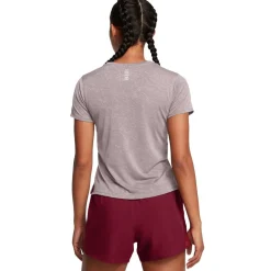 Under Armour Womens Armour Ua Launch Camo Shortsleeve Running Top in Grey