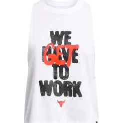 Under Armour Womens Armour Pjt Rck W Underground Tank Gym Vest in White