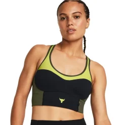 Under Armour Womens Armour Pjt Rck Lets Go Ll Infty Bra Medium Impact Sports in Black