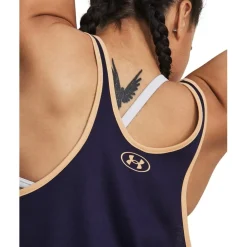 Under Armour Womens Armour Pjt Rck Q3 Arena Tank Gym Vest in Blue
