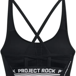 Under Armour Womens Armour Pjt Rck All Train Crsbck Bra Medium Impact Sports in Black