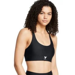 Under Armour Womens Armour Pjt Rck All Train Crsbck Bra Medium Impact Sports in Black
