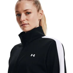 Under Armour Womens Armour Tricot Tracksuit in Black
