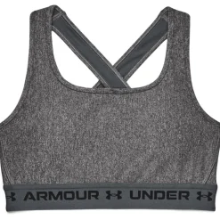 Under Armour Womens Armour Medium Support Crossbodyack Bra in Grey