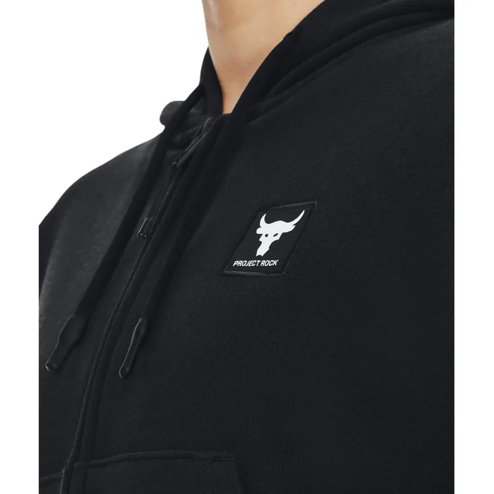 Under Armour Womens Armour Pjt Rck Hw Terry FulL-Zip Hoody in Black