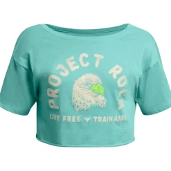 Under Armour Womens Armour Pjt Rck Balance Graphic T Gym Top in Blue