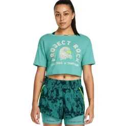 Under Armour Womens Armour Pjt Rck Balance Graphic T Gym Top in Blue