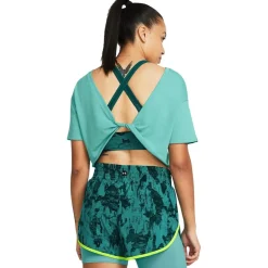 Under Armour Womens Armour Pjt Rck Balance Graphic T Gym Top in Blue