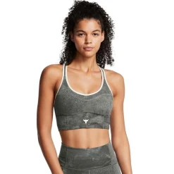 Under Armour Womens Armour Pjt Rck Lg Ll Infty Pt Bra Medium Impact Sports in Green