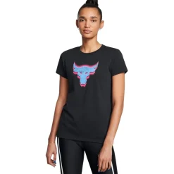 Under Armour Womens Armour Pjt Rck W Underground Core T Gym Top in Black