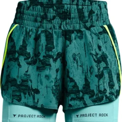 Under Armour Womens Armour Pjt Rck Flex St Pt Gym Shorts in Green