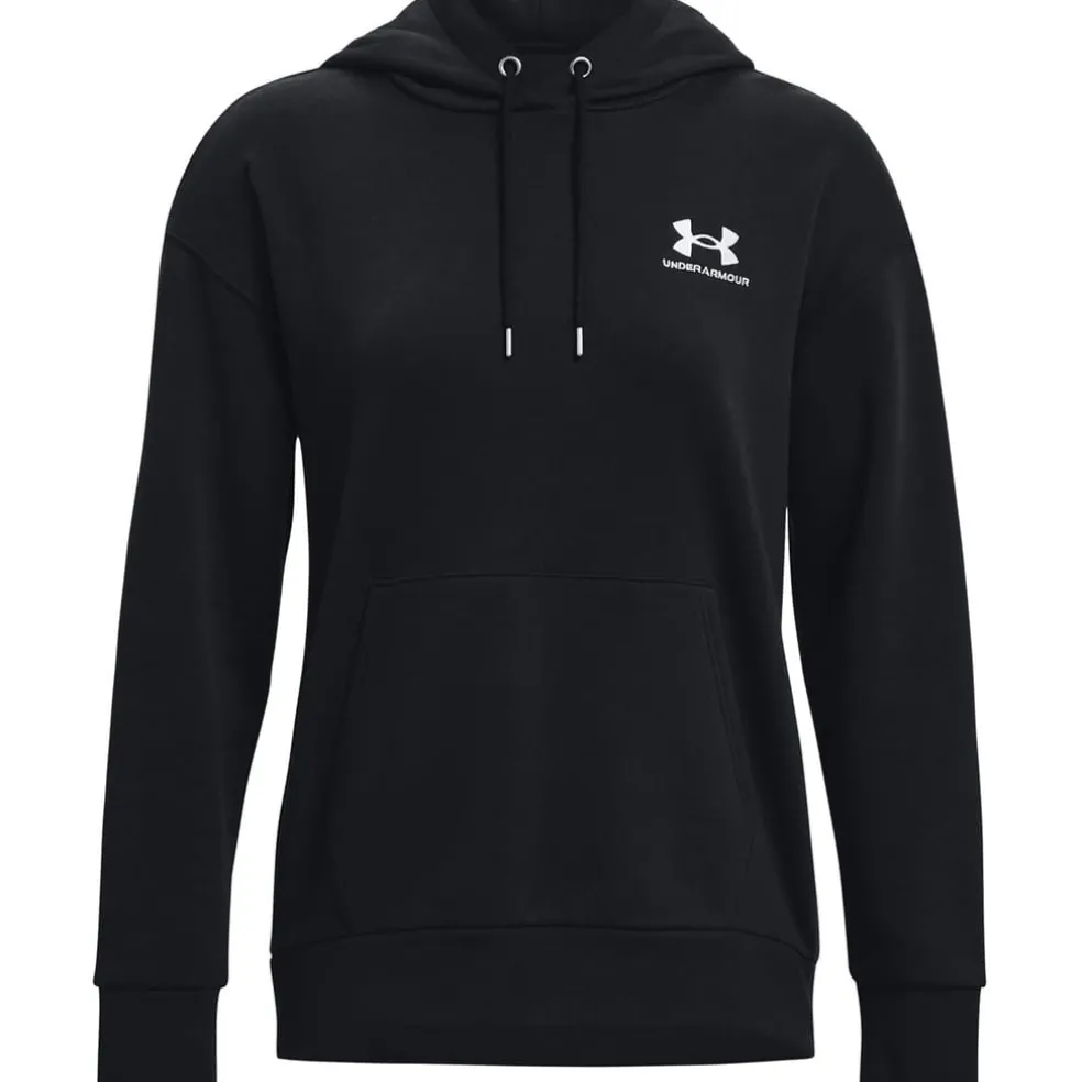 Under Armour Womens Essential Hoodie in Black