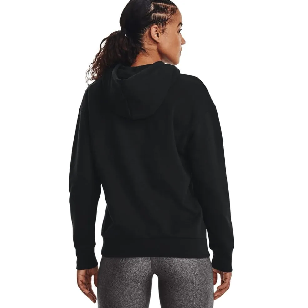 Under Armour Womens Essential Hoodie in Black