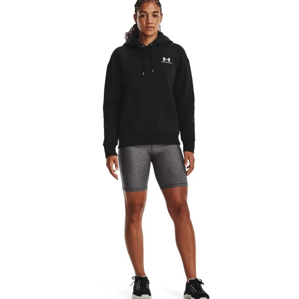 Under Armour Womens Essential Hoodie in Black