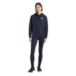 Under Armour Womens Essential Hoodie in Black