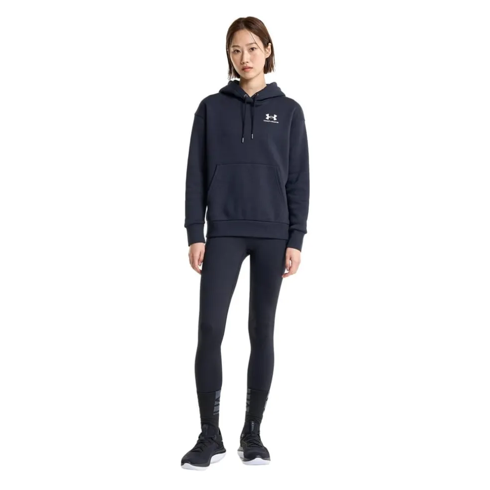 Under Armour Womens Essential Hoodie in Black