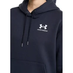 Under Armour Womens Essential Hoodie in Black