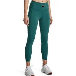Under Armour Womens Project Rock Meridian Ankle Leggings in Green