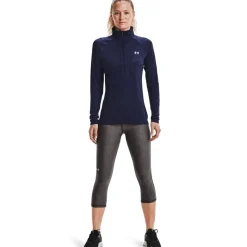 Under Armour Womens Tech Half Zip Top in Blue